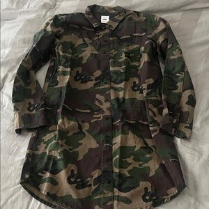 Vans Green Camouflage Long Sleeve Shirt